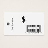 価格ラベルとバーコード小売販売ラベル (正面)