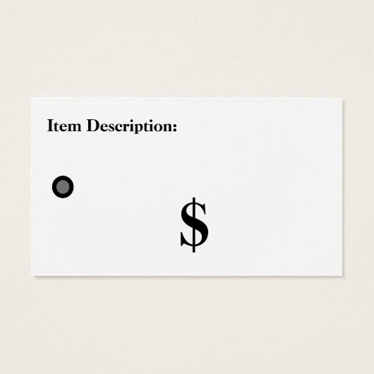 価格ラベルカスタマイズ可能な小売販売ラベル (裏面)