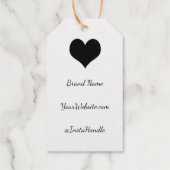 価格ラベルハートYour Info Business ギフトタグ (裏面)