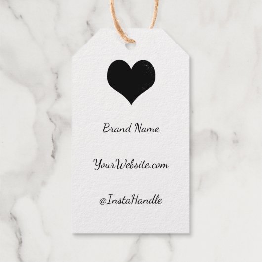 価格ラベルハートYour Info Business ギフトタグ (裏面)