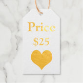 価格ラベルハートYour Info Business ギフトタグ (正面)