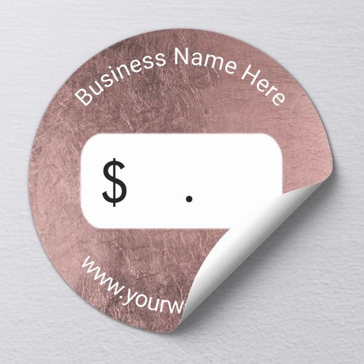 価格ラベルモダンバラ金ゴールドリーフ ラウンドシール