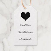 価格ラベル無地の金ゴールドお客様の情報ビジネスロゴ ギフトタグ (裏面)