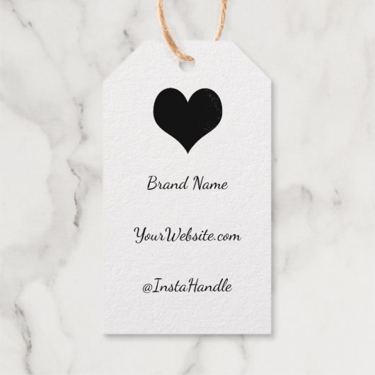 価格ラベル無地の金ゴールドお客様の情報ビジネスロゴ ギフトタグ (裏面)