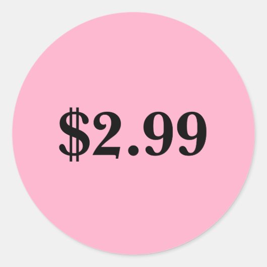 価格ラベル ラウンドシール (正面)