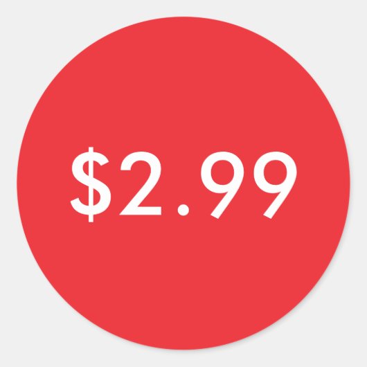 価格ラベル ラウンドシール (正面)