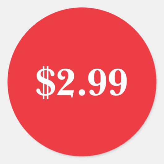 価格ラベル ラウンドシール (正面)