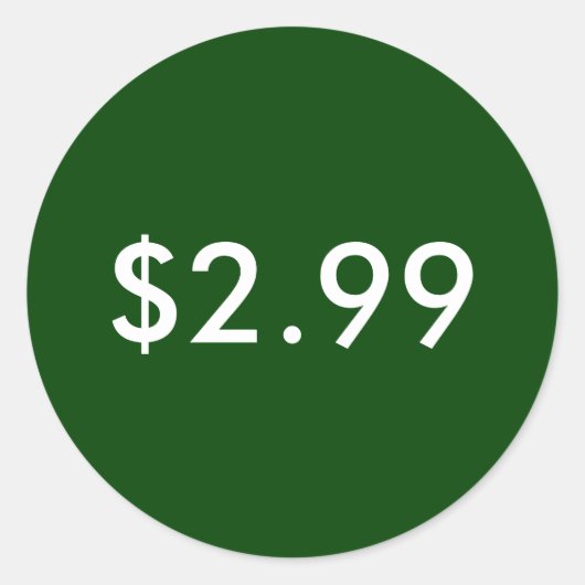 価格ラベル ラウンドシール (正面)