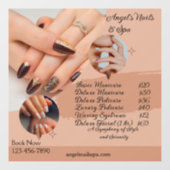 価格付きでネイルサロン スパをカスタマイズ ウィンドウサイン (シート)