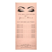 価格表の遅延機能拡張メイクアップ赤面バラ金ゴールド ラックカード (正面)