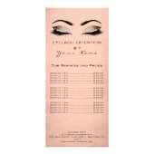 価格表の遅延機能拡張メイクアップ赤面バラ金ゴールド ラックカード (裏面)