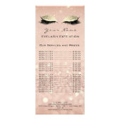 価格表の遅延機能拡張メイクアップ赤面金ゴールド ラックカード (正面)