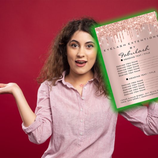 価格表まつげ延長メイクアップアーティストドリップ ポスター