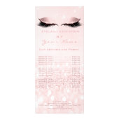 価格表まつげ拡張パステルガーリーピンクアイ ラックカード (正面)