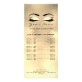 価格表まつげ拡張メイクアップアーティストブラウンズ ラックカード (正面)