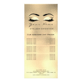 価格表まつげ拡張メイクアップアーティストブラウンズ ラックカード