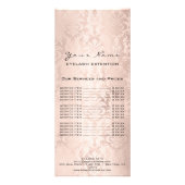 価格表まつげ拡張メイクアップダマスクバラ ラックカード (裏面)