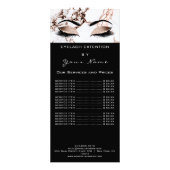 価格表まつげ拡張メイクアップマーブルカッパー ラックカード (裏面)