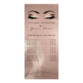 価格表まつげ拡張機能メイクアップスキンバラ金ゴールド ラックカード (裏面)