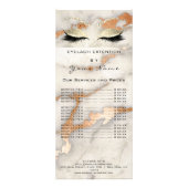 価格表まつげ銅メイクアップ大理石銅 ラックカード (裏面)