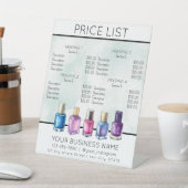 価格表サービスメニューネイルサロンネイルポリッシュ 台座サイン (インサイチュ)
