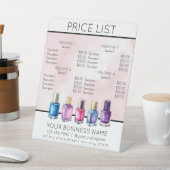 価格表サービスメニューネイルサロンネイルポリッシュ 台座サイン (インサイチュ)