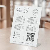 価格表ソーシャルメディアWebサイトQRコードビジネス 台座サイン