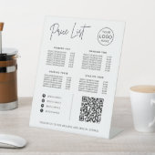 価格表ソーシャルメディアWebサイトQRコードビジネス 台座サイン (インサイチュ)