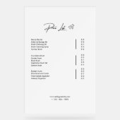 価格表テンプレート、中小企業価格表 アクリルサイン (正面)