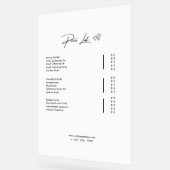 価格表テンプレート、中小企業価格表 アクリルサイン (傾斜)