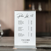 価格表テンプレート、中小企業価格表 台座サイン