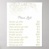 価格表ネイルサロンポスター ポスター (正面)