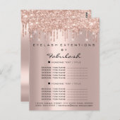 価格表バラ金ゴールドがメイクアップ眉を垂らす ポストカード (正面/裏面)