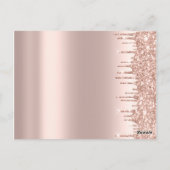 価格表バラ金ゴールドがメイクアップ眉を垂らす ポストカード (裏面)