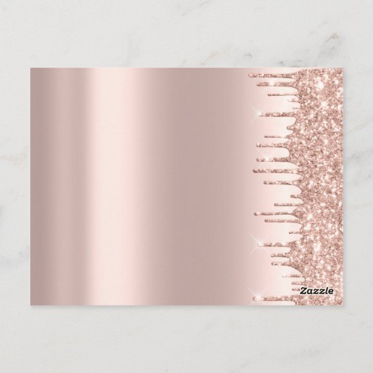 価格表バラ金ゴールドがメイクアップ眉を垂らす ポストカード (裏面)