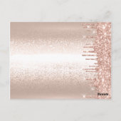 価格表バラ金ゴールドドリップスメイクアップヘア ポストカード (裏面)