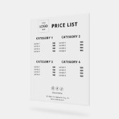 価格表ビジネスロゴアクリル記号 アクリルサイン (傾斜)