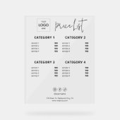 価格表ビジネスロゴアクリル記号 アクリルサイン (正面)