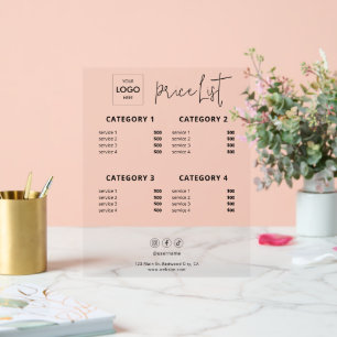 価格表ビジネスロゴアクリル記号 アクリルサイン