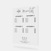 価格表ビジネスロゴアクリル記号 アクリルサイン (傾斜)