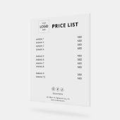 価格表ビジネスロゴアクリル アクリルサイン (傾斜)