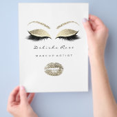 価格表フライヤー白黒アイリップゴッドラッシュルクス チラシ (手)