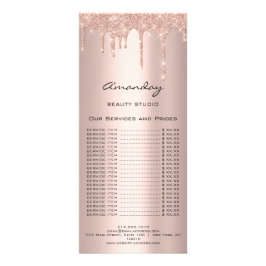 価格表ヘアメイクアップまつげの爪、 ネイルスパバラ乾燥 ラックカード