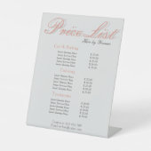 価格表ペデスタル表示の編集可能 台座サイン (正面)