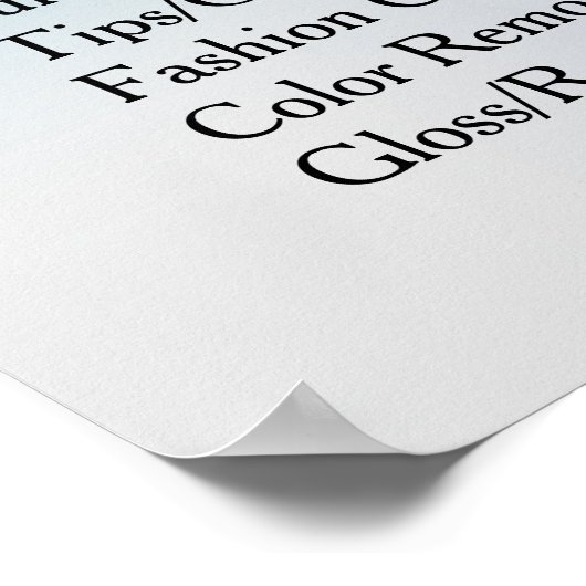 価格表ホログラフィック虹色デザイン爪、 ネイル技術 ポスター (角)