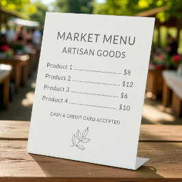 価格表ミニマリスト小規模企業ニュートラル 台座サイン