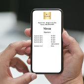 価格表メニュー会社ロゴシンプルホワイトカード 招待状