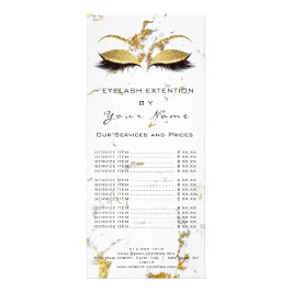 価格表ラッシュエクステンション白大理石金ゴールド ラックカード