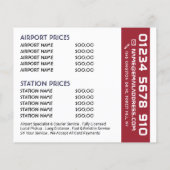 価格表付きアメリカ国旗タクシー チラシ (裏面)