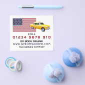 価格表付きアメリカ国旗タクシー チラシ (シングル)